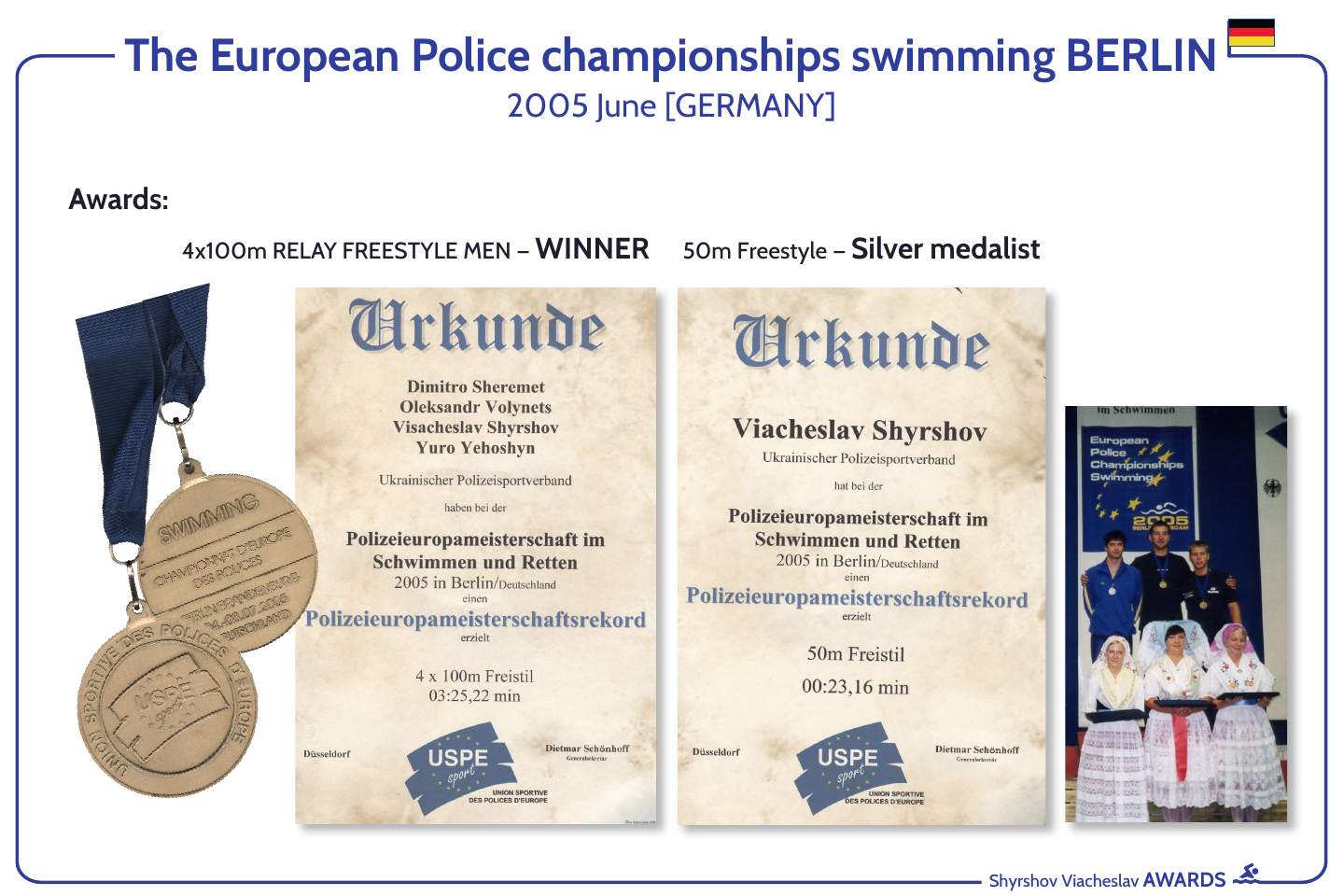 The European Police championships swimming BERLIN 2005